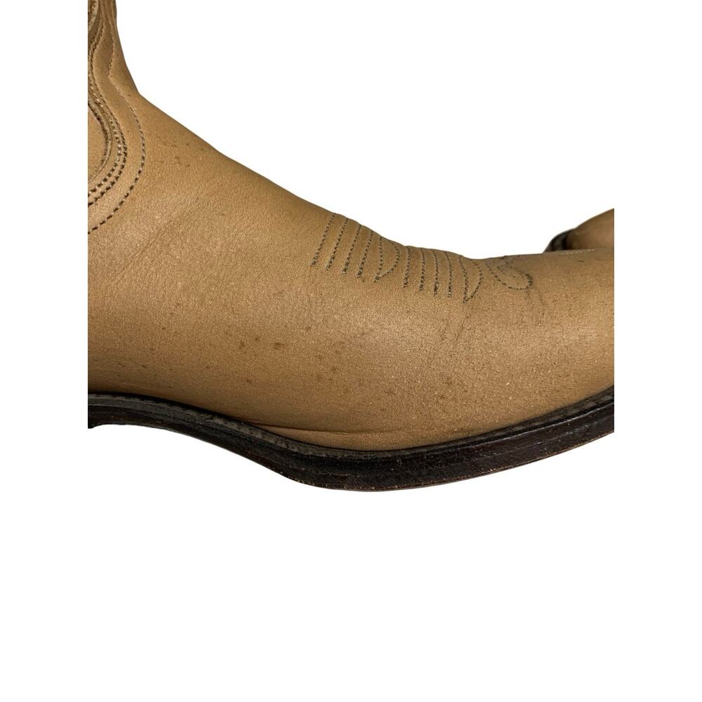 Dan Post Tan Brown Leather Pointed To Coastal Cowgirl Boots Whipstitch Aztec 6.5 - Picture 7 of 11